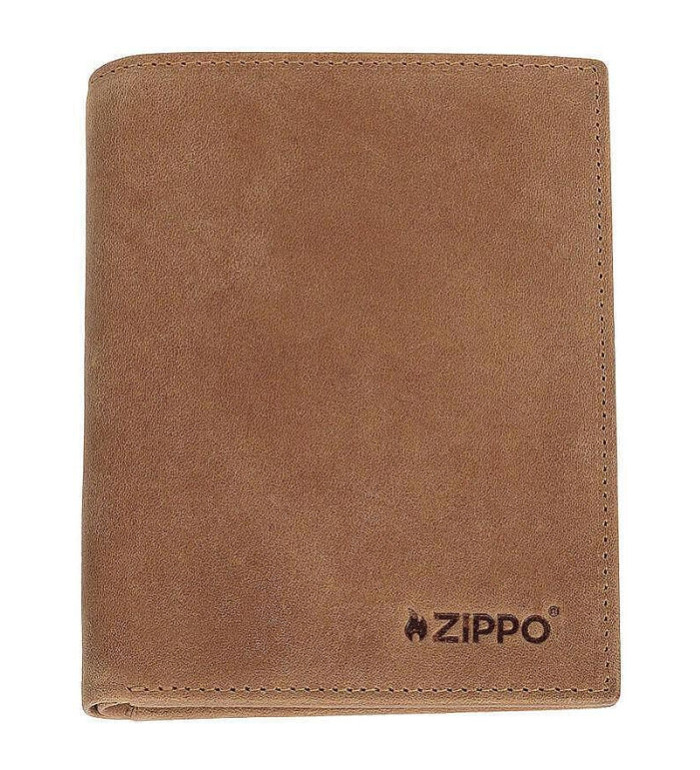 CASE FOR CARDS ZIPPO - VINTAGE, WITH RFID PROTECTION, BROWN