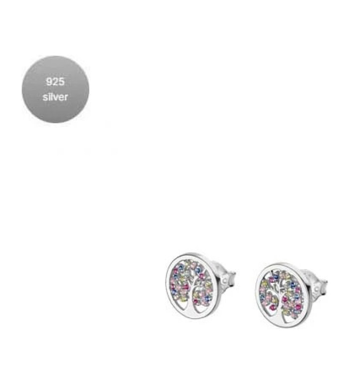 LOTUS SILVER TREE OF LIFE SILVER EARRINGS LP1890-4/1