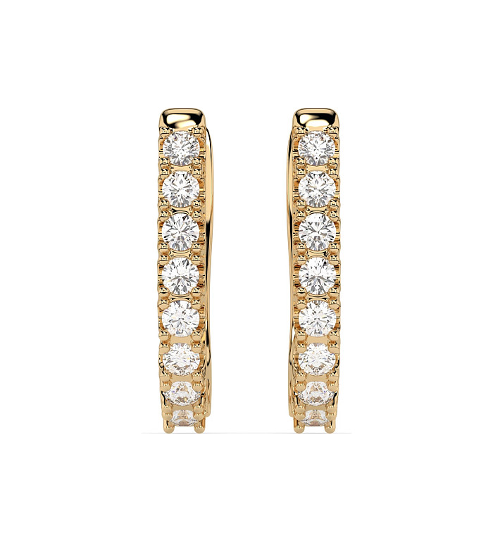 Cara обеци с диаманти 0.32 ct – ЗЛАТНО БИЖУ 14К K102-10044/2Y/14K
