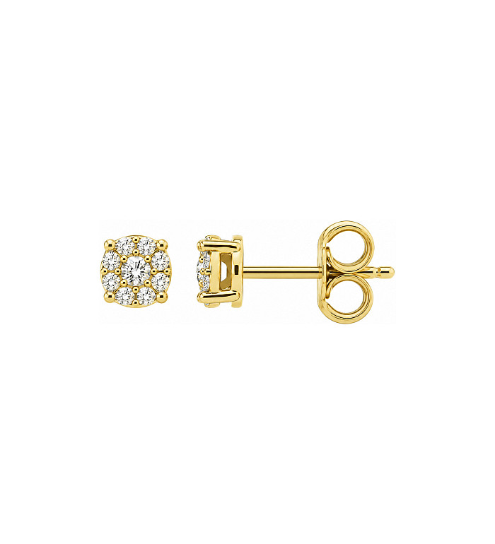Cara Diamanti gold earrings with diamonds BB0452/0.13ctsSI/H