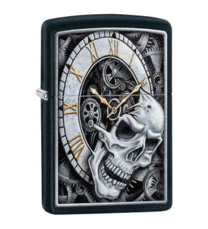 Запалка Zippo 29854 Skull Clock Design