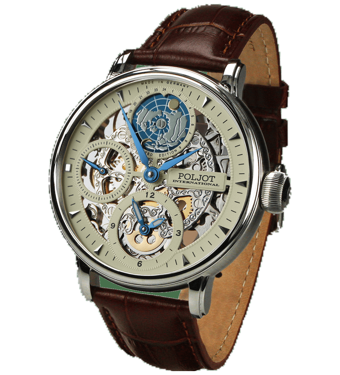 Часовник POLJOT INTERNATIONAL GLOBETROTTER 43MM LIMITED EDITION 300PIECES 9730.2940552