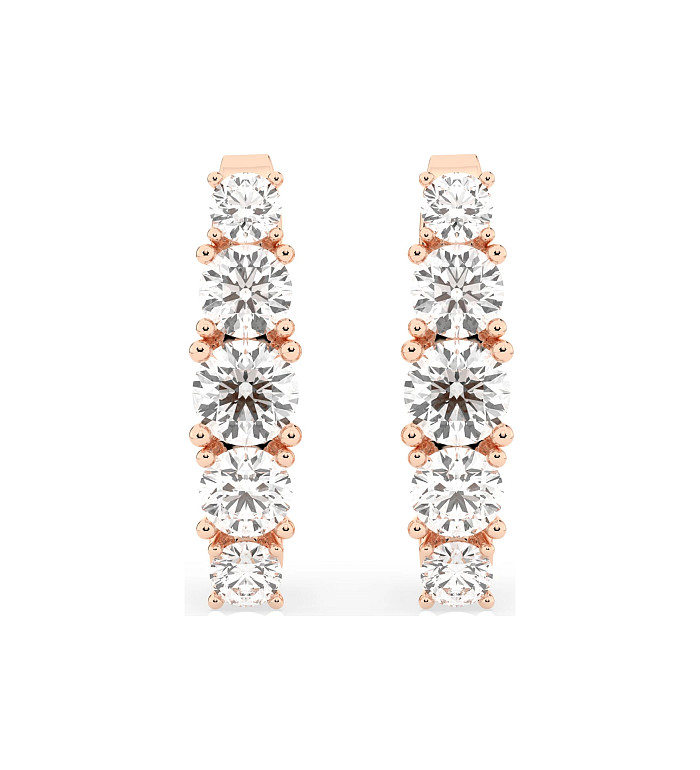 Cara обеци с диаманти 0.30+0.55 ct – ЗЛАТНО БИЖУ 14К K102-10128R/14K