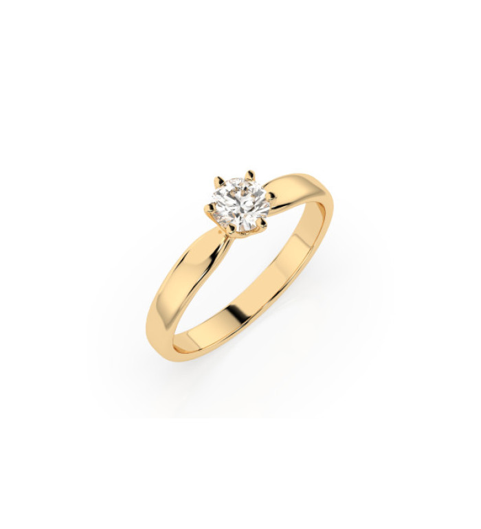 CARA Златен пръстен с диамант 0.35 ct GIA сертификат K101-10040Y