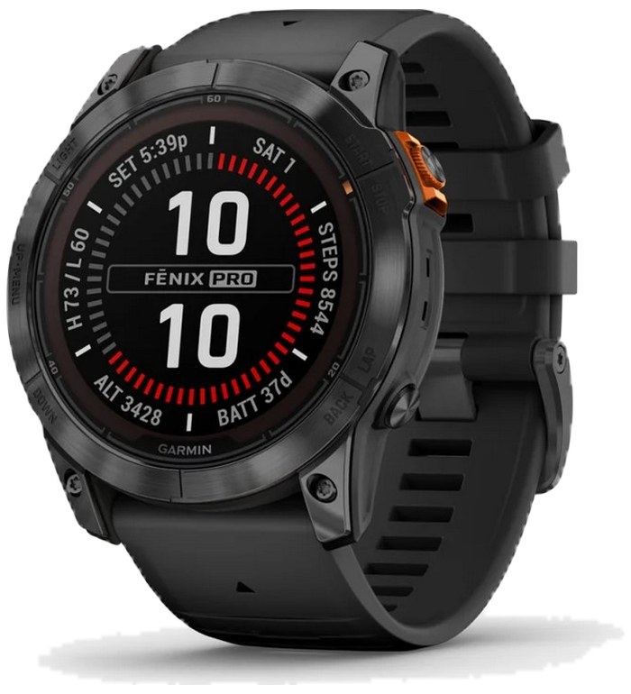 fēnix® 7X Pro - fēnix® 7X Pro – Solar Edition - Slate Grey с Black каишка 010-02778-01