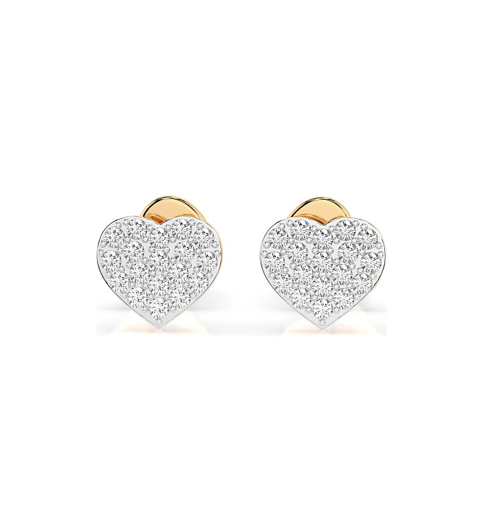Cara обеци с диаманти 0.18 ct – ЗЛАТНО БИЖУ 14К K102-10097Y/14K