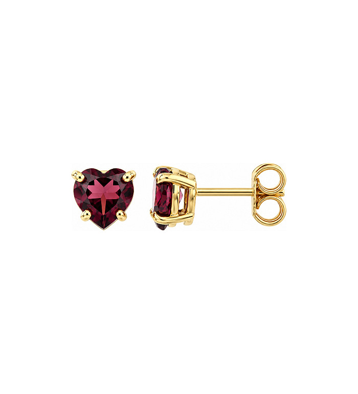 Cara Diamanti gold earrings with rhodolite BB0159RD