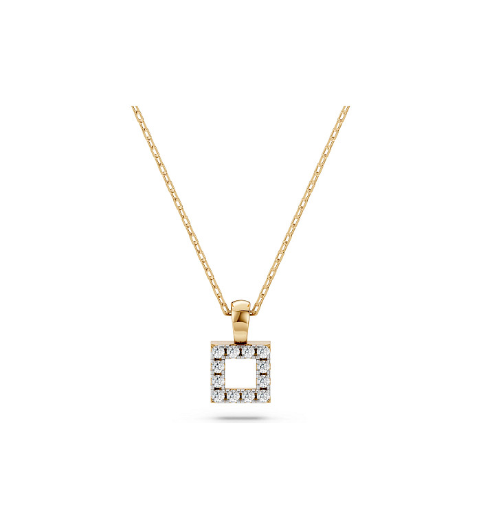Cara колие с диаманти 0.06 ct – ЗЛАТНО БИЖУ 14К K104-10079Y/14K