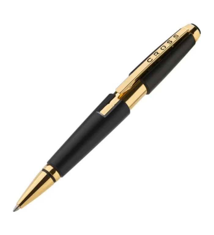 Ролер Cross Edge™ Matte Black Lacquer With Gold PVD Appointments