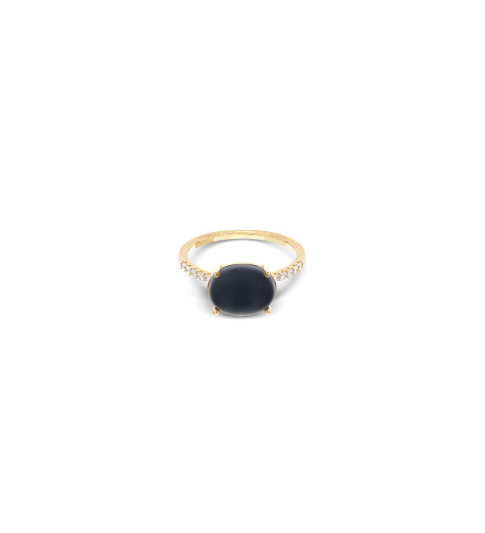 NANIS DANCING MYSTERY BLACK ONYX ПРЪСТЕН ОНИКС, ДИАМАНТИ AS7-599