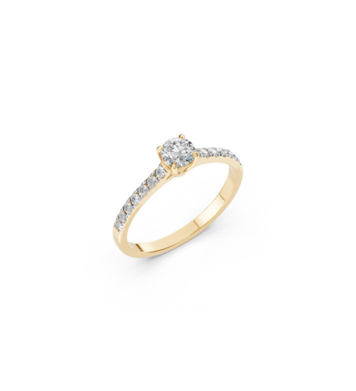 CARA Златен пръстен с диаманти 0.40+0.21 ct GIA сертификат K101-10094Y