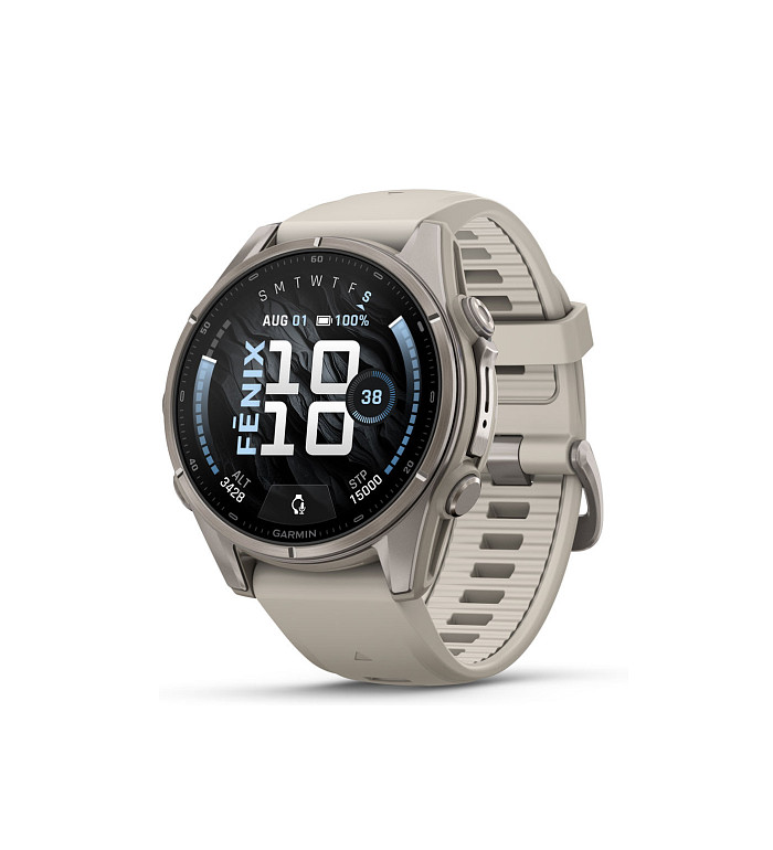 Garmin Fenix 9 Titanium с Fog Grey силиконова каишка 010-04761-01