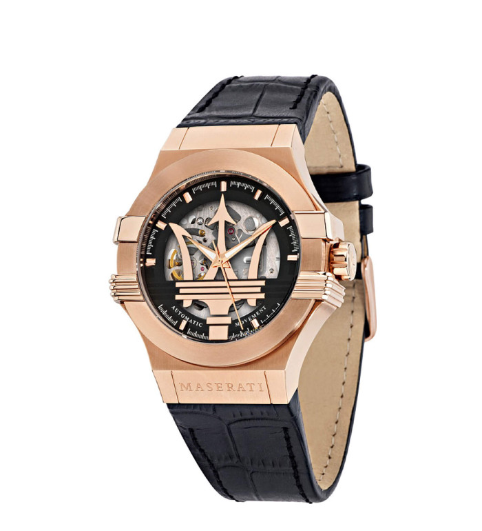 Maserati Potenza Automatic Rose Gold Skeleton