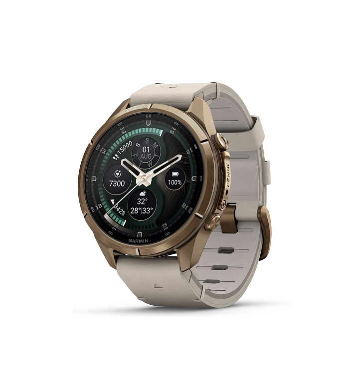 Garmin Fenix 9 Pro inReach Autumn Gold Titanium с Bone кожена каишка 010-04335-41