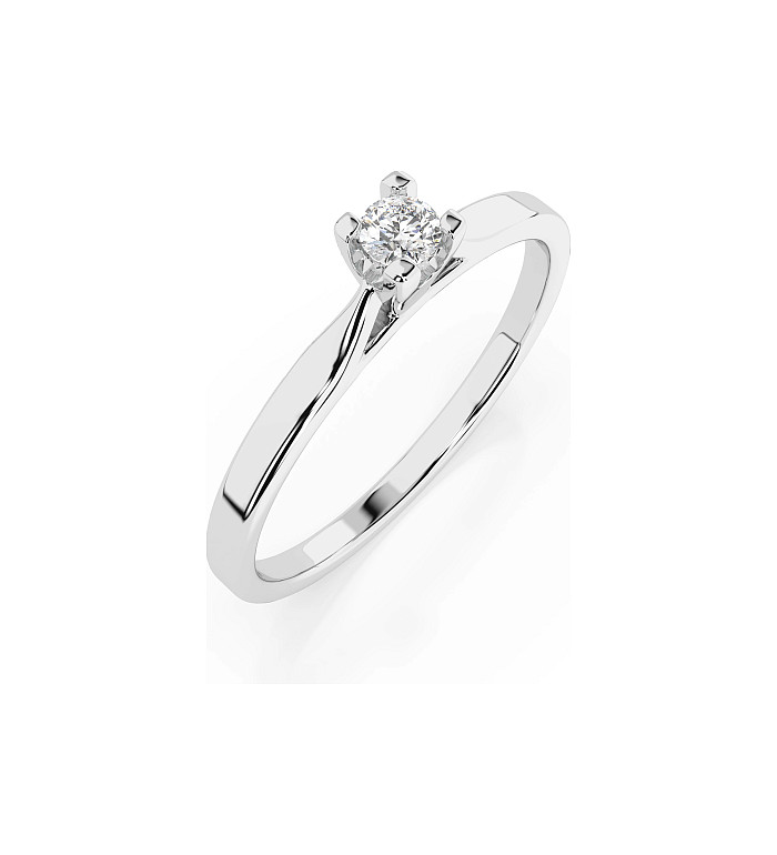 Cara пръстен с диамант 0.06 ct – ЗЛАТНО БИЖУ 14К K101-10034W(2.5)/14K