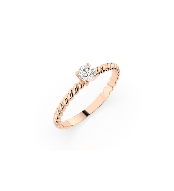 CARA Златен пръстен с диамант 0.30 ct GIA сертификат K101-10032R
