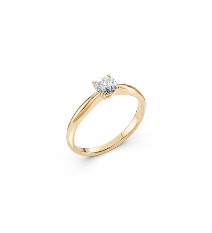 CARA Златен пръстен с диамант 0.40 ct GIA сертификат K101-10021Y