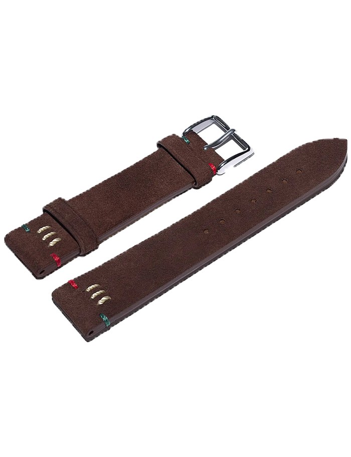 DARKBROWN NUBUCK LEATHER WATCH STRAP