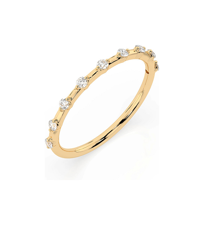 Cara пръстен с диаманти 0.18 ct – ЗЛАТНО БИЖУ 14К K101-10145Y/14K
