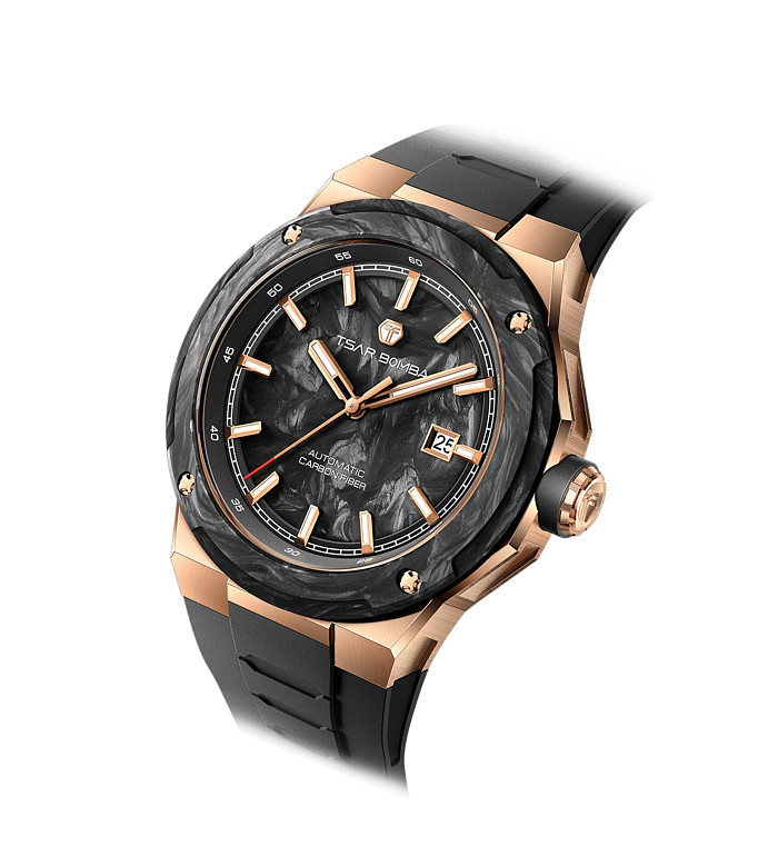 TSAR BOMBA Electron-Carbon-X II Carbon Fiber Rose Gold Black TB8230-03