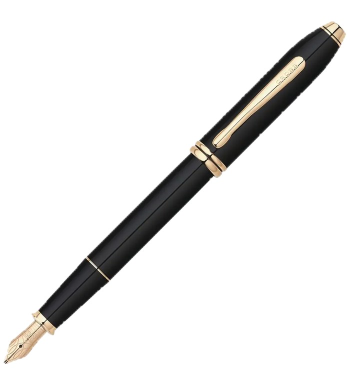 Писалка Cross Townsend - Black/Gold, F перо