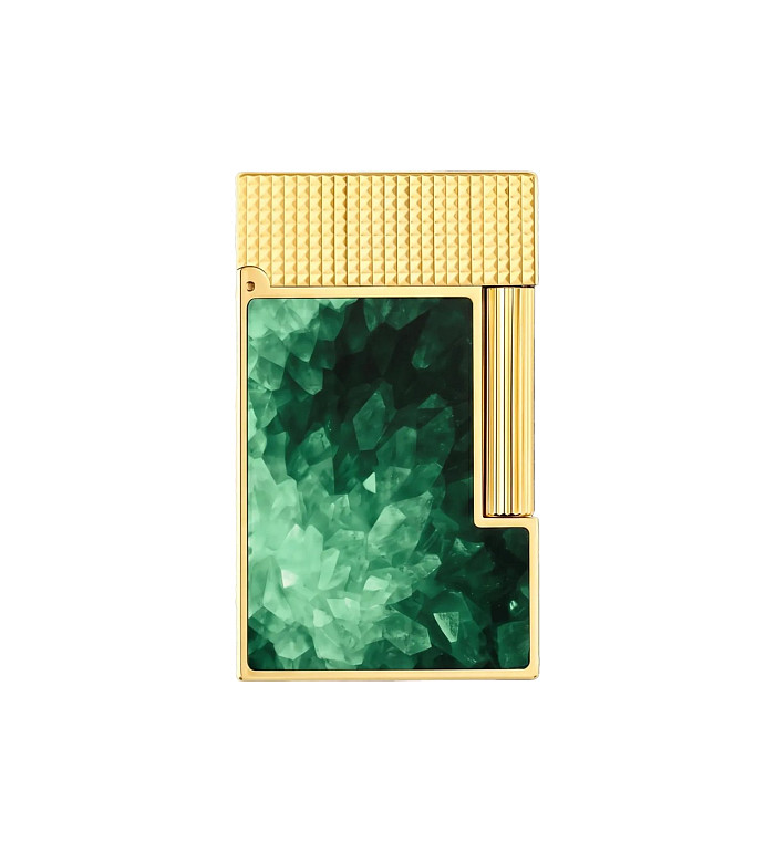 Запалка S.T.Dupont Ligne 2 Cling Geode Green / Gold C16036CL
