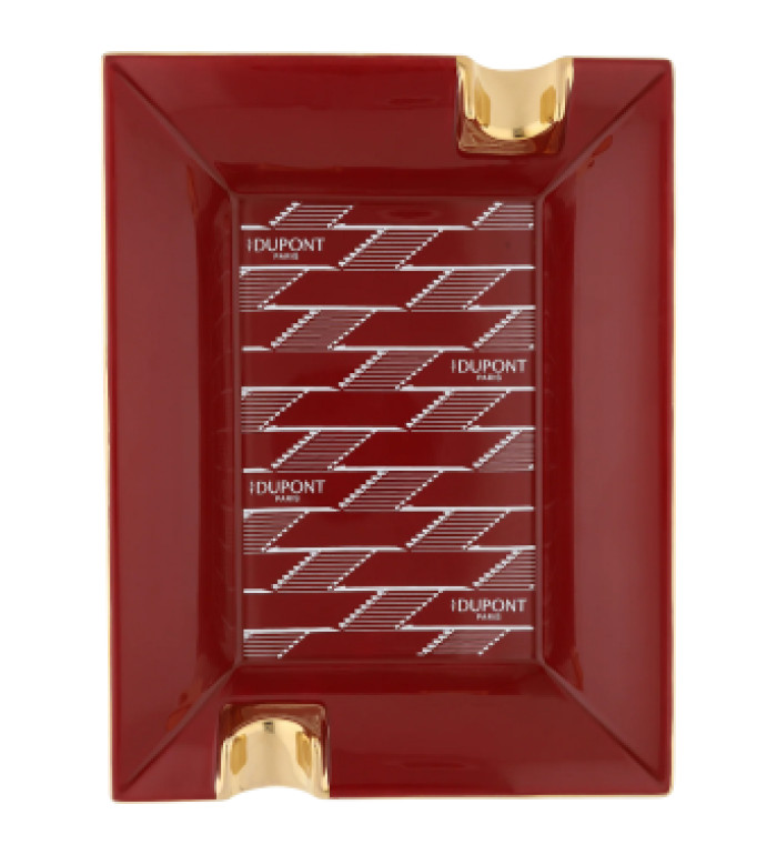 Пепелник S.T.Dupont Ashtray Porcelain Monogram 1872 Burgundy 6478