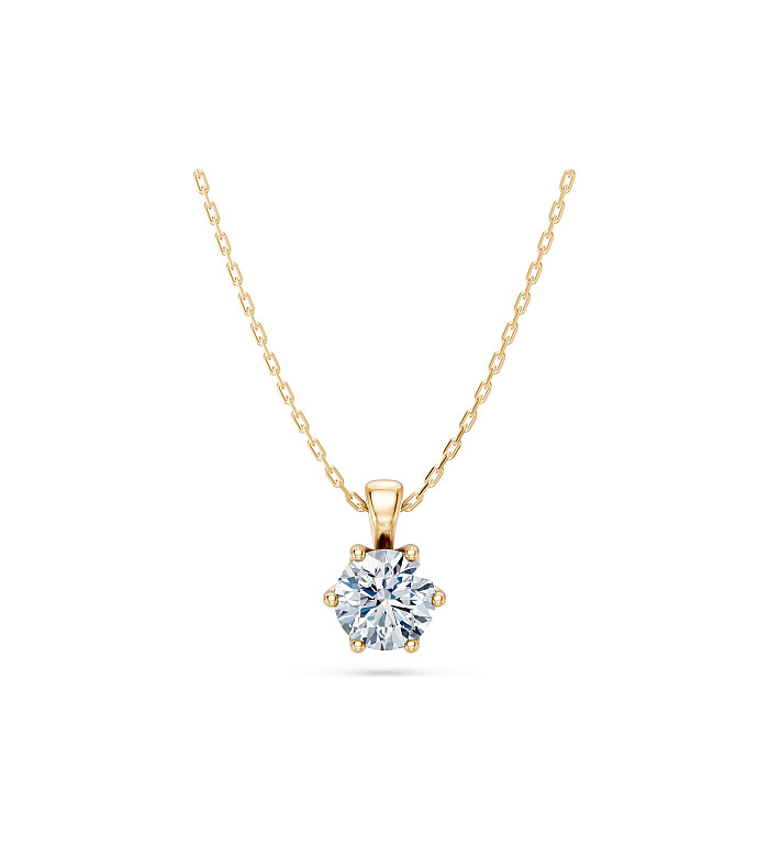 Cara колие с диамант 0.70 ct GIA сертификат – ЗЛАТНО БИЖУ 14К K104-10004Y(5.7)/14K