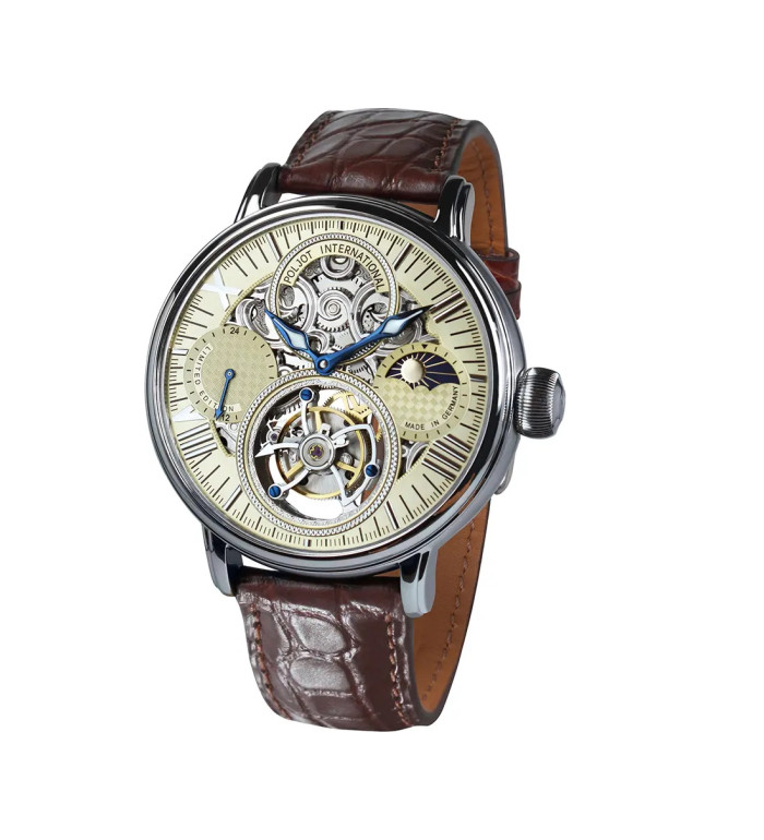 POLJOT INTERNATIONAL TOURBILLON SKELETON OSEM HAND WINDING 43MM MEN'S WATCH LIMITED EDITION 100PIECES 3360.T88-C