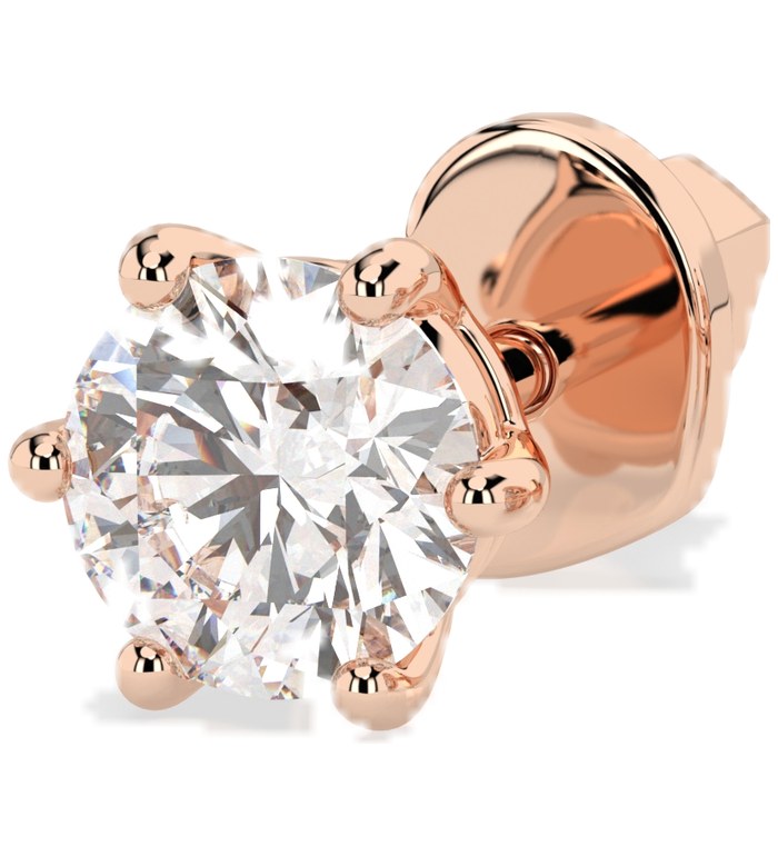 CARA Златни обеци с GIA сертифицирани диаманти K102-10027R