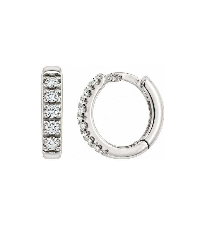 Cara Diamanti gold earrings with diamonds BB0406W/0.12ctsSI/H