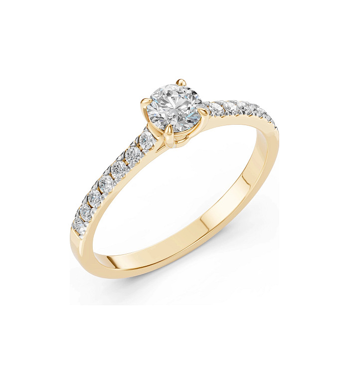 Cara пръстен с диаманти 0.40+0.21 ct GIA сертификат – ЗЛАТНО БИЖУ 14К K101-10094Y(4.7)/14K