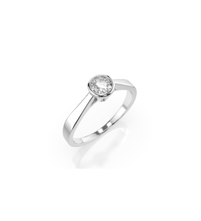 CARA Златен пръстен с диамант 0.3 Ct GIA сертификат K101-10010W