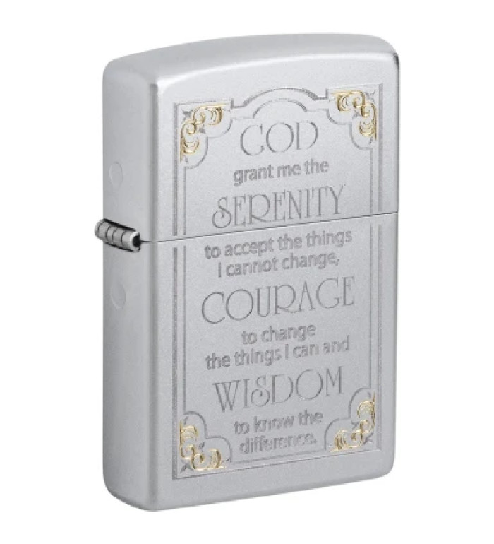 Запалка Zippo Serenity Prayer, Satin Chrome