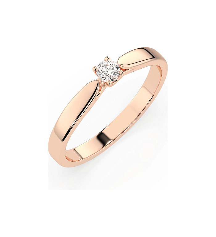 Cara пръстен с диамант 0.08 ct – ЗЛАТНО БИЖУ 14К K101-10046R(2.7)/14K