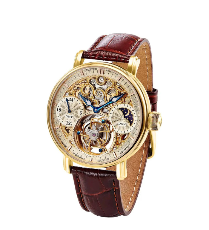 POLJOT INTERNATIONAL TOURBILLON SKELETON HAND WINDING 43MM MEN'S WATCH LIMITED EDITION 100PIECE S3360.T66