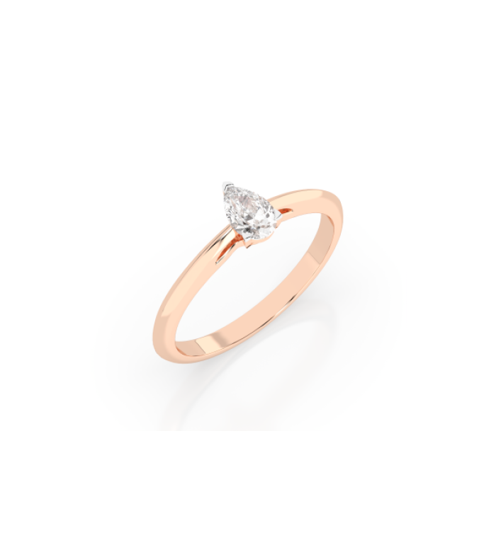 CARA Златен пръстен с диамант 0.30 ct GIA сертификат K101-10190R PAR