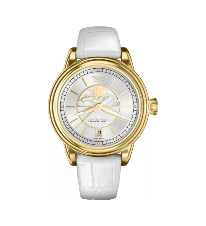 ЧАСОВНИК AVIATOR DOUGLAS MOONFLIGHT 36MM V.1.33.1.343.4