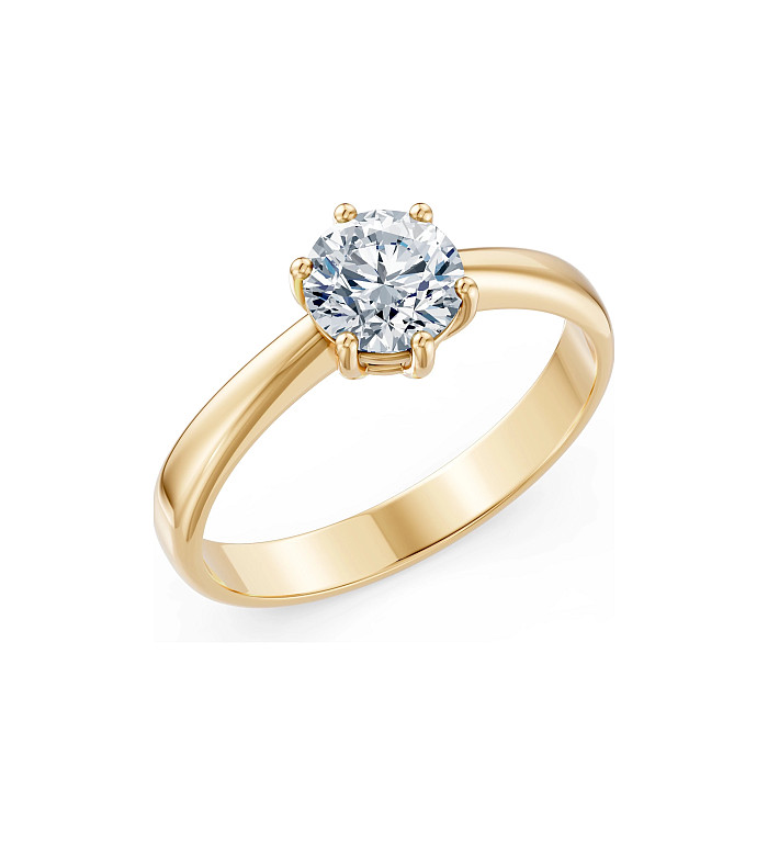 Cara пръстен с диамант 1.00 ct GIA сертификат – ЗЛАТНО БИЖУ 14К K101-10151Y(6.5)/14K