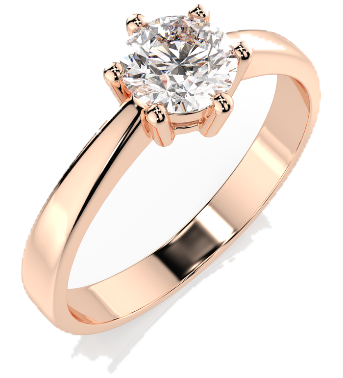 CARA Златен пръстен с диамант 0.40 ct GIA сертификат K101-10151R 