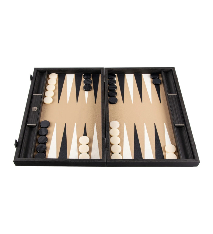 BACKGAMMON FOR GAME MANOPOULOS - LEATHERETTE MOCHA BROWN, 60 X 48 CM, ECO LEATHER