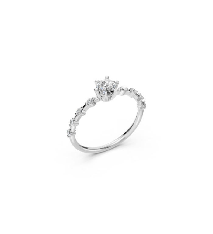 CARA Златен пръстен с диаманти 0.50+0.16 ct GIA сертификат K101-10095W