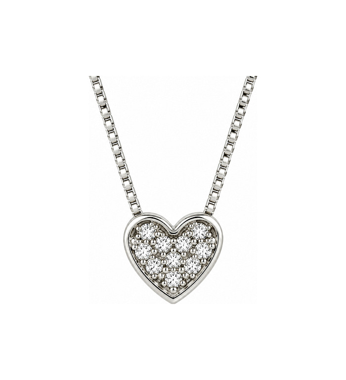 Cara Diamanti gold necklace with diamond CLN1302W/0.06ctsSI/H