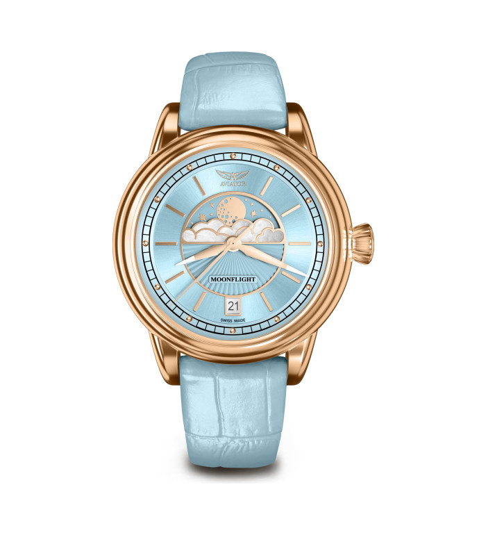 ЧАСОВНИК AVIATOR DOUGLAS MOONFLIGHT 36MM V.1.33.2.360.4