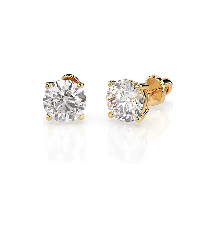 Cara обеци с диаманти 1.40 ct GIA сертификат – ЗЛАТНО БИЖУ 14К K102-10012/1Y(5.7)/14K