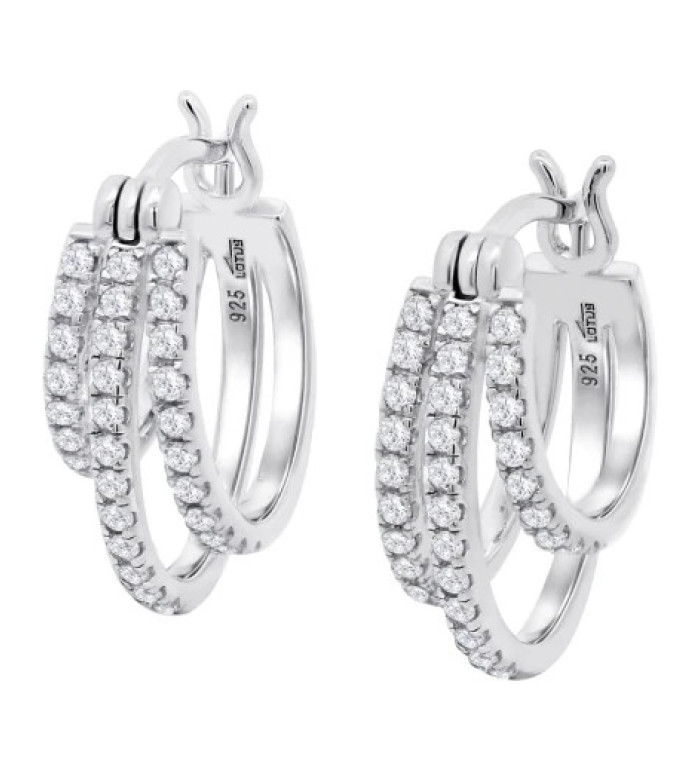 LOTUS SILVER SILVER EARRINGS LP3880-4/1