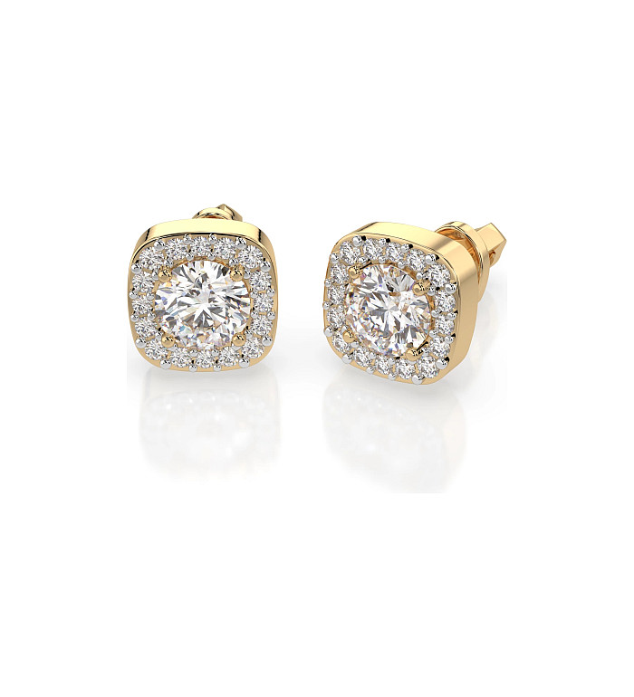 Златно бижу Cara обеци с диаманти 0.60+0.18 ct GIA сертификат K102-10152Y