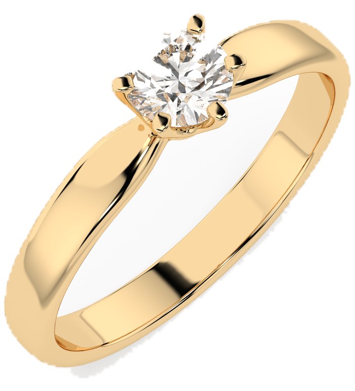 CARA Златен пръстен с диамант 0.30 ct GIA сертификат K101-10040Y