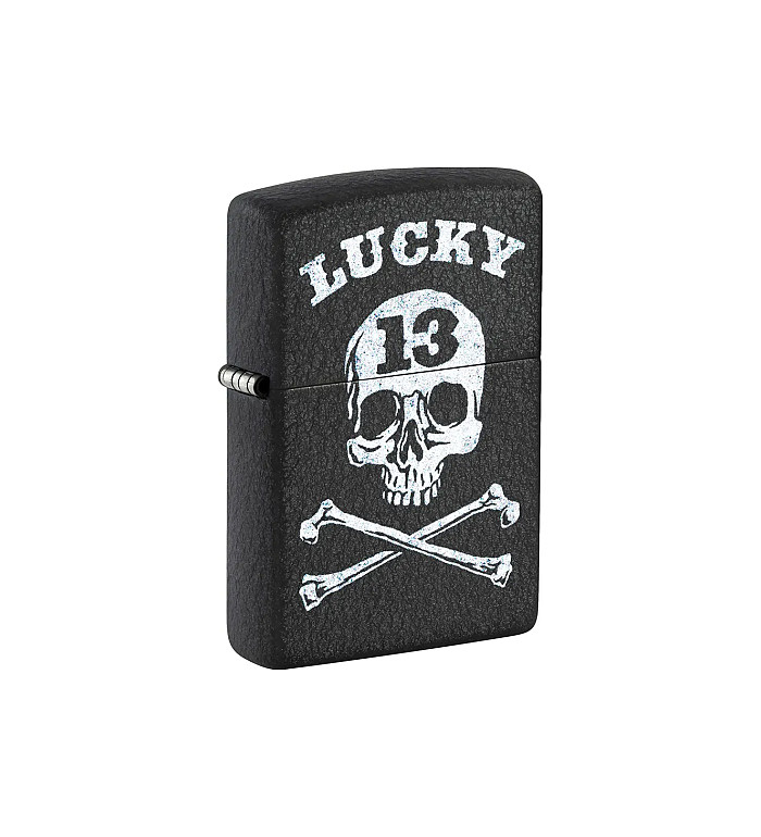 Запалка Zippo - Black Crackle™ Lucky 13 Design