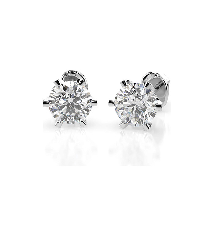 Cara обеци с диаманти 1.00 ct GIA сертификат – ЗЛАТНО БИЖУ 14К K102-10040/1W(5.1)/14K